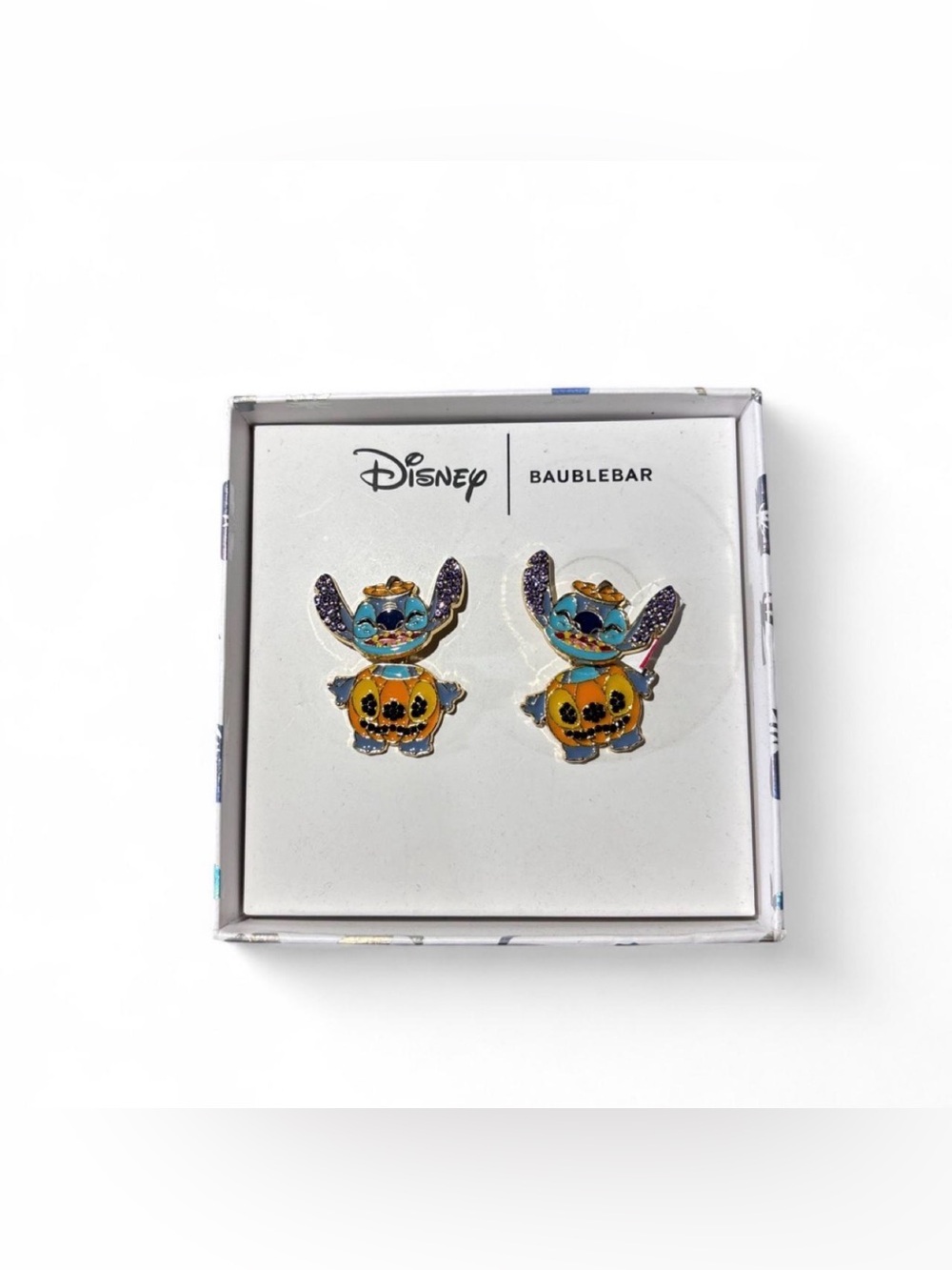 BaubleBar x Disney Stitch in Pumpkin Stud Earrings - Blue, Orange & Purple